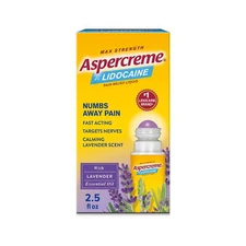 Aspercreme Max Strength Topical Numbing Pain Reliever Roll-on Liquid, 4% Lidocai