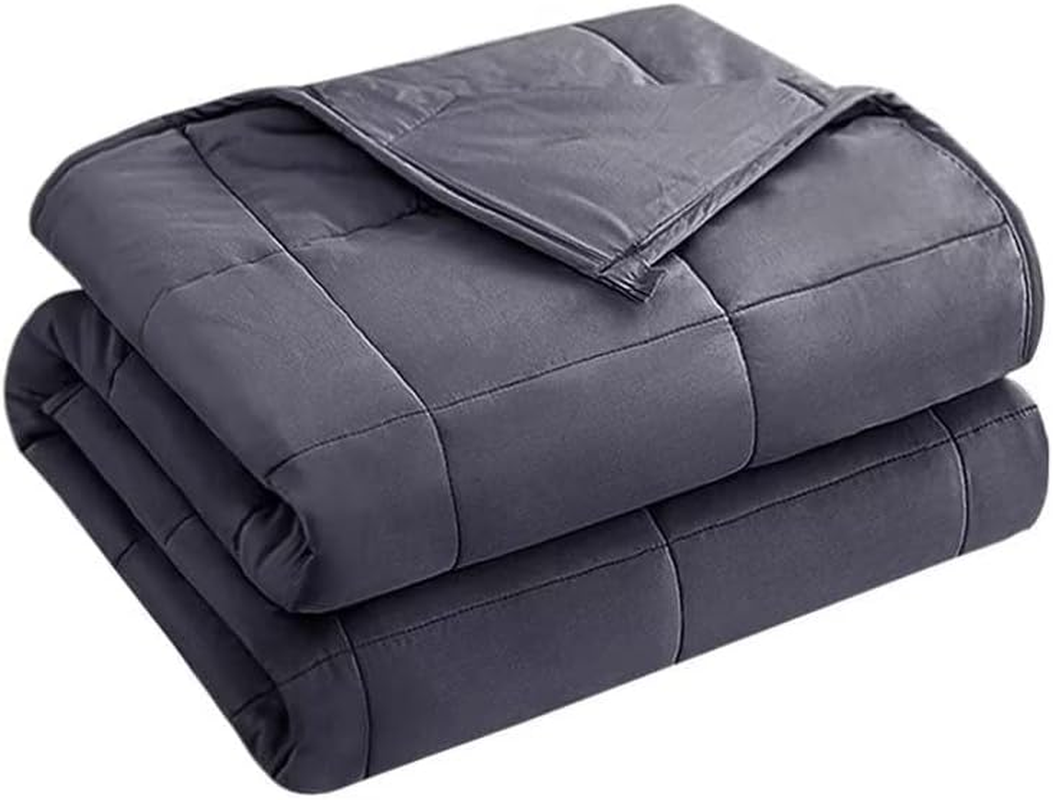 Yescool 20lbs Cooling Weighted Blanket for Adults 60x80 Grey Heavy Blanket-image