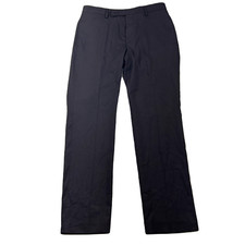 Calvin Klein Slim-Fit Performance Dress Pants Mens 34 x 30 Wine Black Mini Check