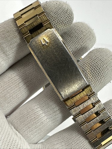 Rare VTG Bulova 7399 1980’s Gold Plated Swiss Made Mens WristWatch 35MM Day Date - Picture 7 of 16