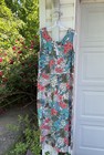 NWT Talbots Pretty Peach Multicolored Tropical Maxi Sleeveless Dress 2X