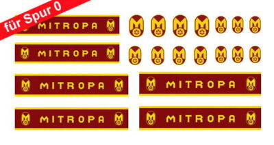 MITROPA Deutsche Reichsbahn DR Aufkleber Decals DDR - Spur 0