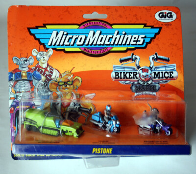 RARE VINTAGE 1994 MICRO MACHINES BIKER MICE FROM MARS PISTONE