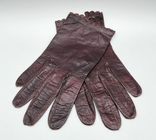 Vintage Aris Imported Real Kid Brown Leather Gloves Size 7.5 Germany USA Zone