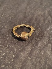 Vintage Twisted Copper Beaded Ring Size 7 1/2