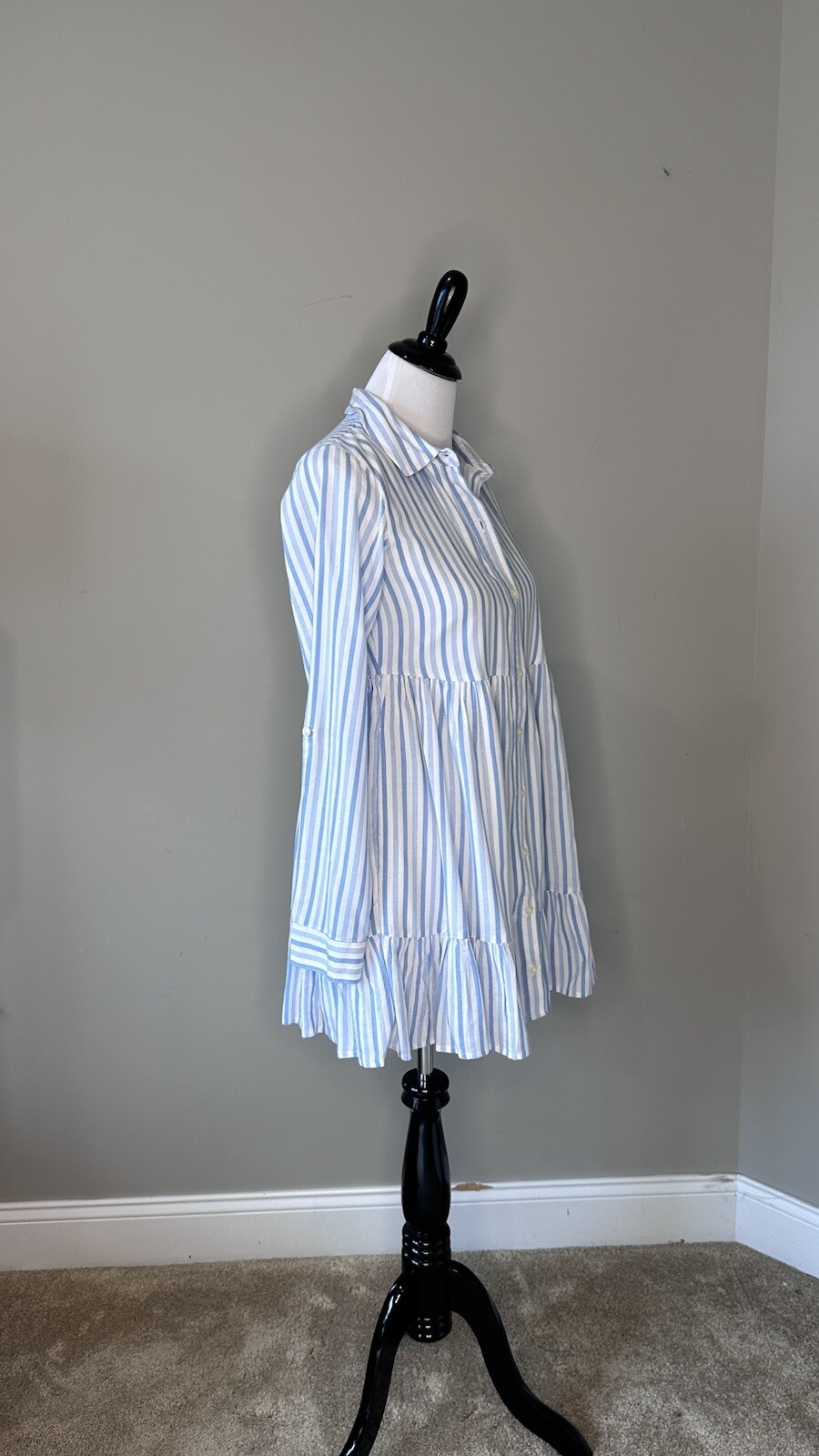 EUC American Eagle Mini Button Down Striped Shirt… - image 2