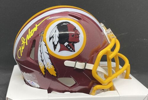 Art Monk Signed Licensed Redskins Speed Mini Helmet -  Yellow Auto w Double COAs - Picture 1 of 8
