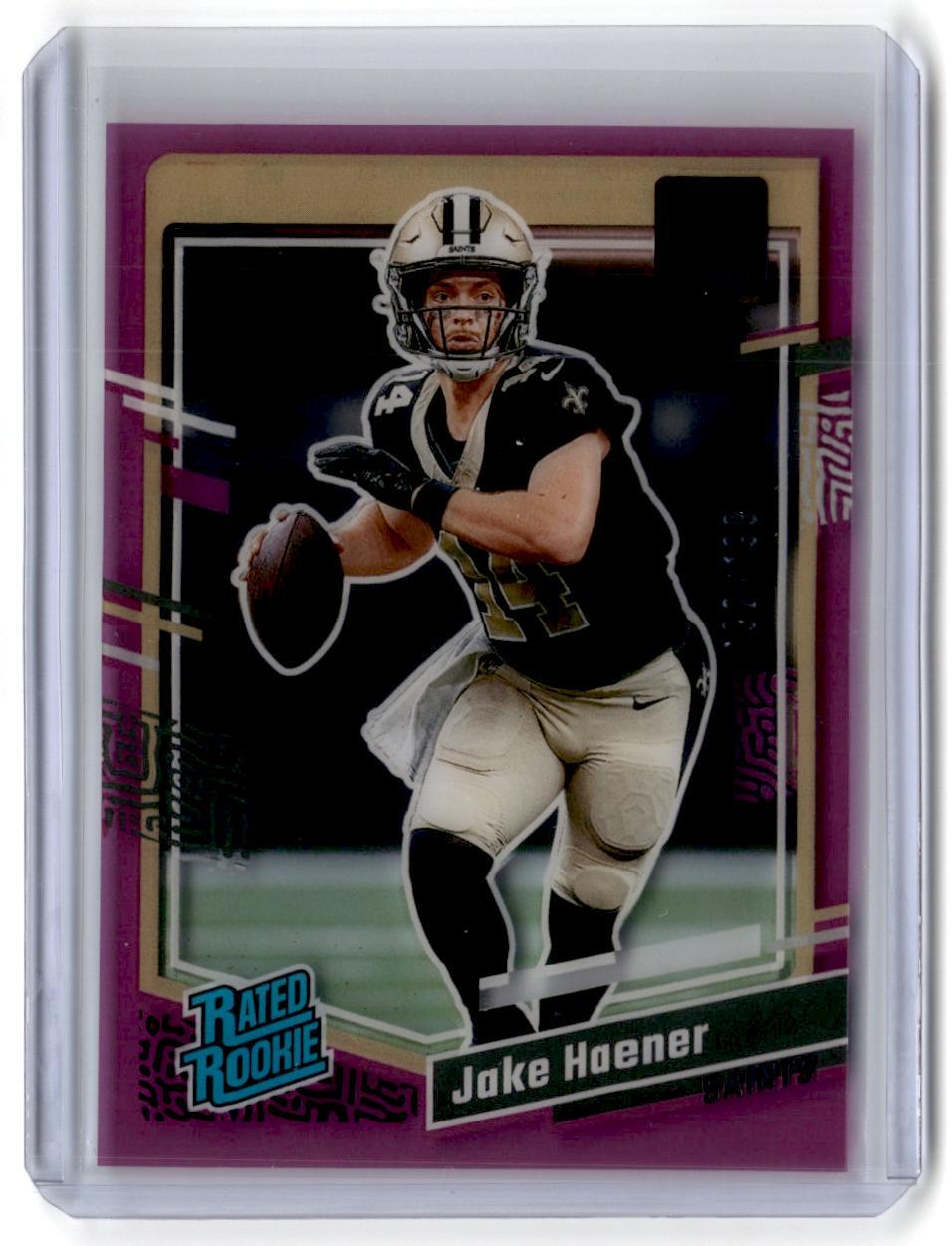 2023 Clearly Donruss #63 Jake Haener Purple RC /199