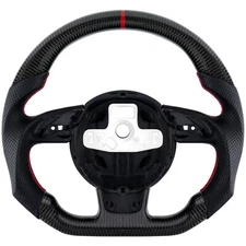 LOSCHEN Real Carbon Fiber Steering Wheel For Audi S3 S4 S5 RS3 RS4 RS5 RS6 2012+