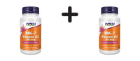 2 X Now Foods MK-7 Vitamin K2 100Mcg (120 Vcaps) Unflavoured (475,79 Eur/Kg)