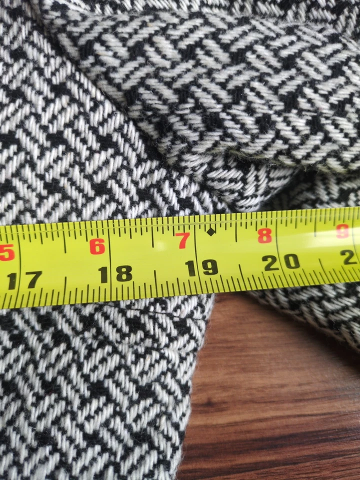 MODA International Pea Coat Peacoat Womens L Double Breasted Black White Jacket - Image 3 of 4