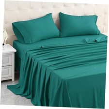 Bed Sheets Set, Soft Breathable Bedding Sheet Set, Sheets Queen A-turquoise