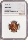 1931-P Lincoln Wheat Cent — photo from another recent sale