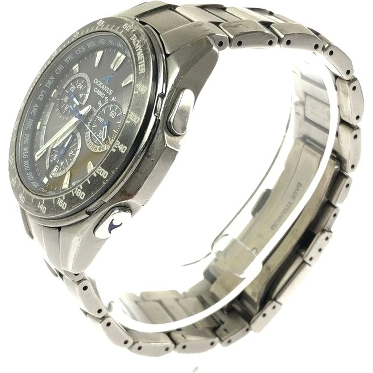 Reloj Casio Oceanus OCW-M800TBJ Titanio Multi Banda 5 Resistente Solar Cronógrafo