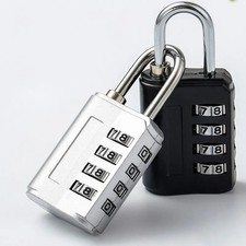 Combination Lock, 4-Digit Padlock Keyless, Resettable Metal Luggage Locks