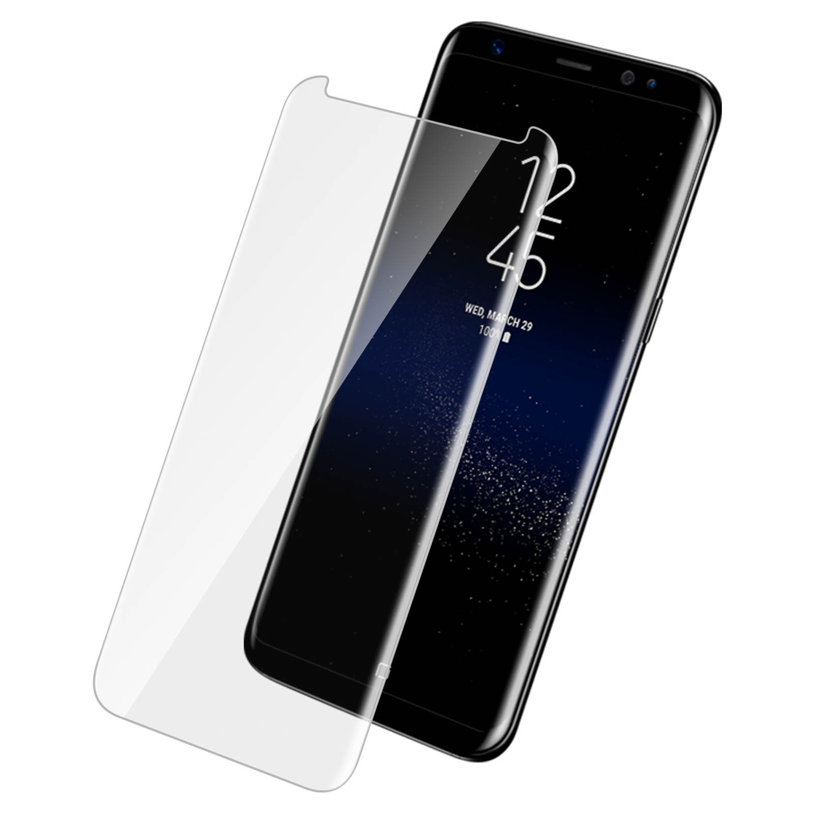 Protection écran Galaxy S8 Plus en verre trempé incurvé pour usage intensif
