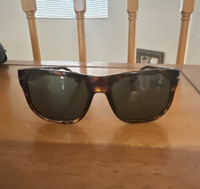 Persol Hand Made Tortoise Shell Square Men's Sunglasses Green Lens Designer