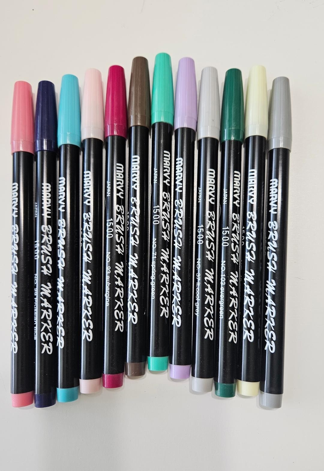 - Mk7x - Marvy Brush Markers - 12 Each - Various Colors - Ne