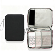 Laptop Sleeve 10.9 Inch, PU Leather Water-Resistant Bag with Multiple Pockets