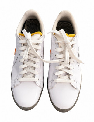 Converse Pro Leather Low Top White Leather Lace-Up Athletic Sneakers