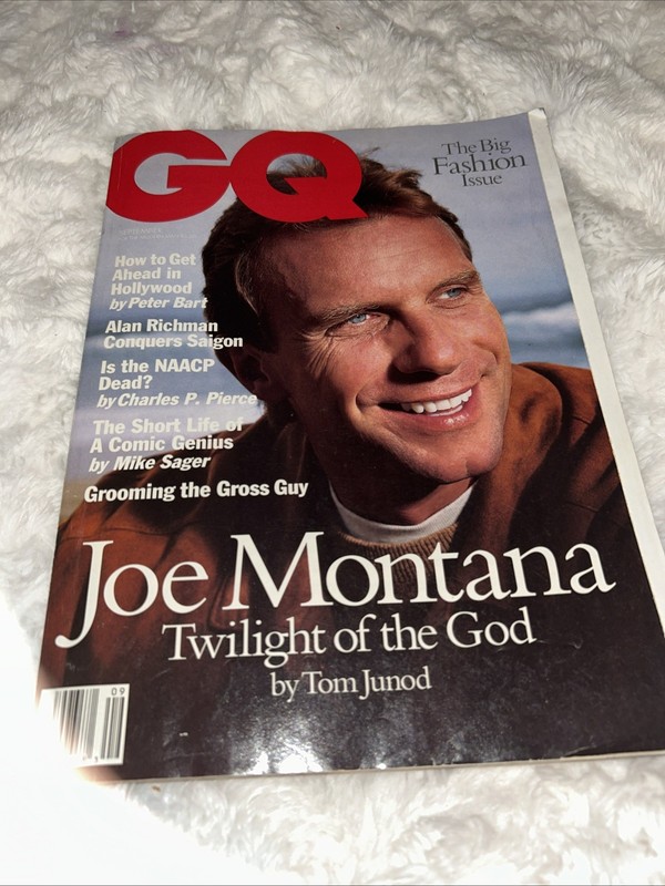 GQ Magazine - September 1994 - Joe Montana - Big Fashion Issue - NM