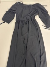 Calvin Klein Women Shift Dress Black V-Neck Short Size S