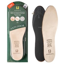 HANDARTE Leather Anti Odor Insoles  Cuttable Odor Eaters Insoles Women SMALL