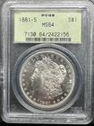 1881-S   MORGAN DOLLAR  PCGS MS64  OGH
