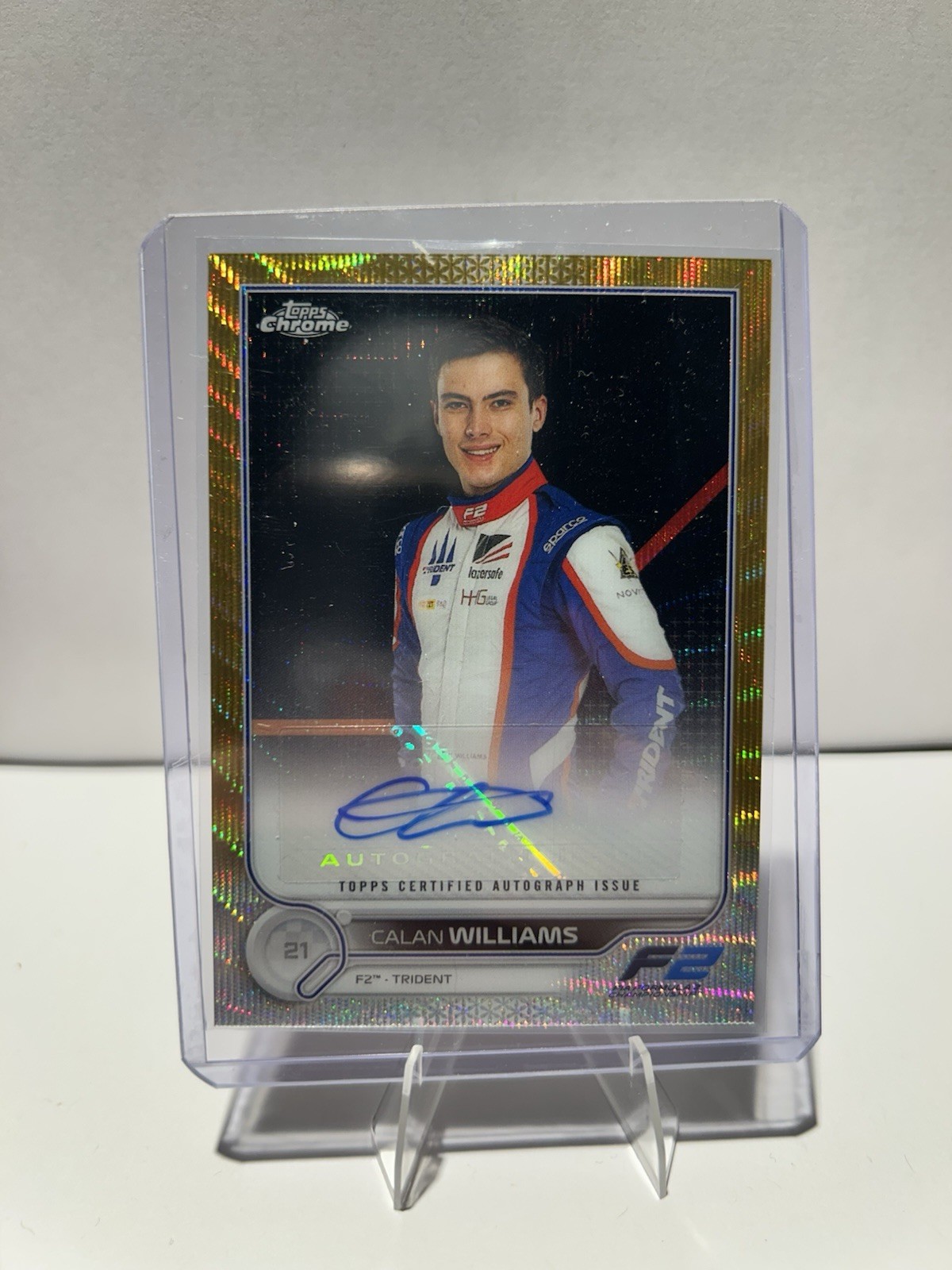 2022 Topps Chrome Formula 2 Autographs Calan Williams Gold /50