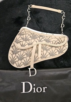 Dior Mini Saddle Bag Champagner Seide limitierte Edition
