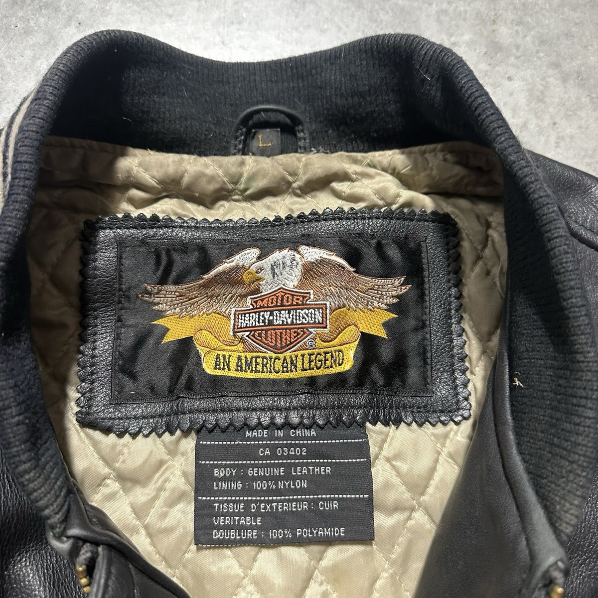 Vintage 90s Harley Davidson Black Leather Varsity Jacket Men's