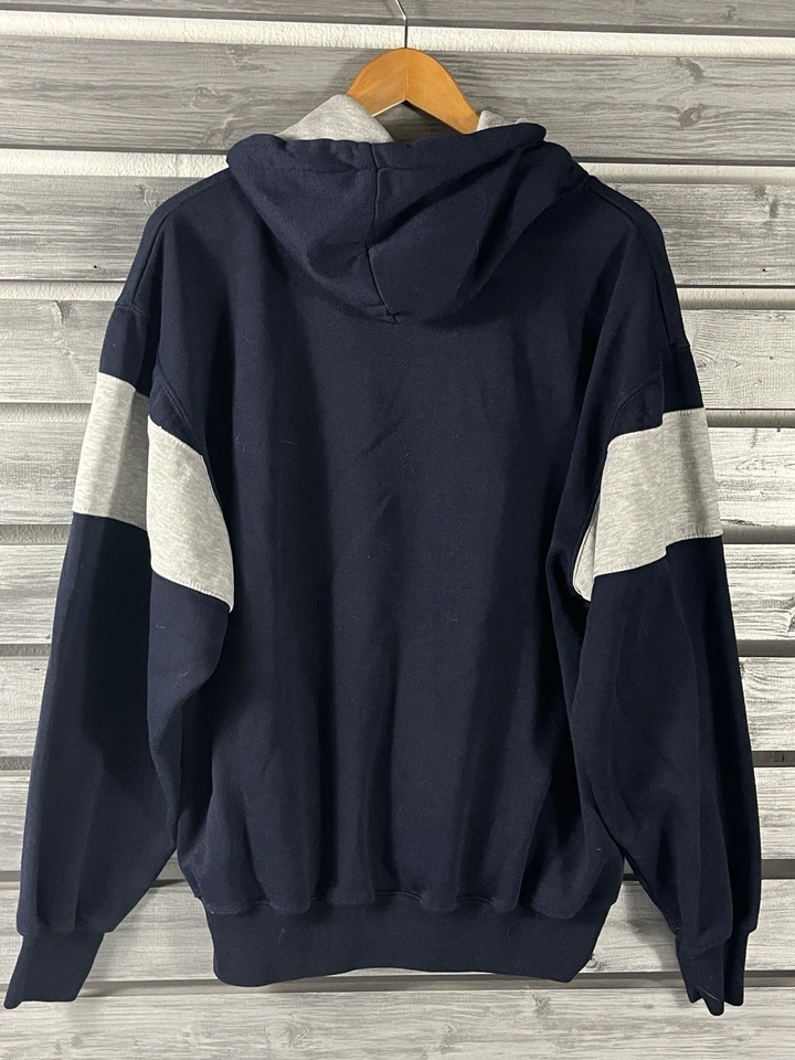 Vintage 90s Franklin Baseball Sweatshirt Mens XL Blue Striped Hoodie shirt - Image 4 of 4