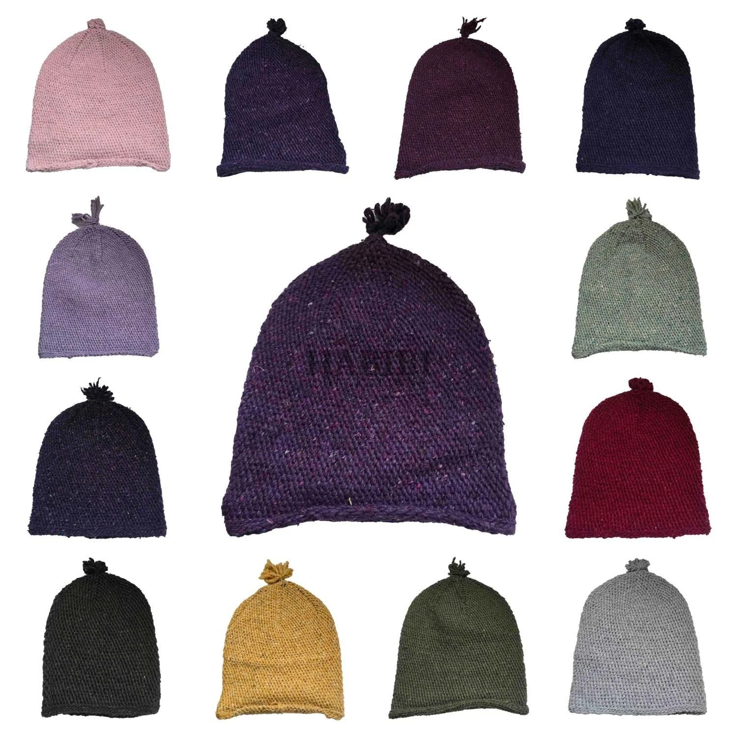 Unisex Winter Multicoloured Beanie Moroccan100% Hand Knitted Wool Hats