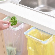 Foldable ABS Trash Bag Holder for Cabinet Door Kitchen Organizer 18.5x12x3.5cm