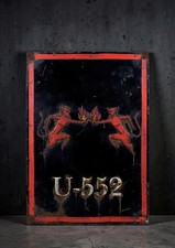 U-552 Der rote Teufel U-Boot Kriegsmarine 2. Weltkrieg Schild Alu Druck