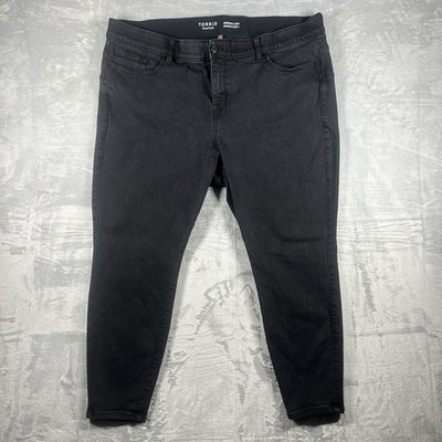 Torrid Bombshell Skinny Jeans Plus Size 28R Black High Rise Stretch 11316603