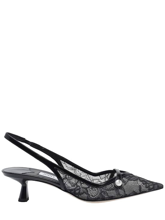 Jimmy Choo - Women - Lace mules with medium heel - Black 176790₽