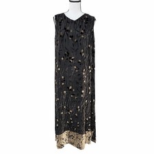 Vtg David Dart Velvet Embroidered Maxi Burnout Dress S Silk Blend Whimsigoth