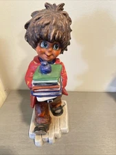 Goebel Michel T. West Germany Boy Holding Books MIC 9 8.5" Tall