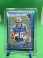 2025 Donruss Optic #219 Isaac Teslaa Teal Velocity SSP Rare Detroit Lions RC