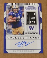 2020 Contenders Draft Picks - Hunter Bryant College Ticket #208 AUTO/RC Huskies
