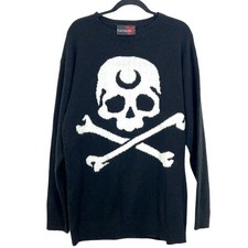 Killstar 2 The Bone Skull Crossbones Sweater Black Size Small Pre-Loved