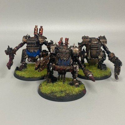 Games Workshop Orks Bad Moon Fahrzeug Looted Walker Warhammer 40K Bemalt