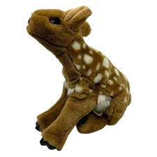 Folkmanis Baby Deer Fawn Plush Hand Puppet Full Body Brown White Spots 12"