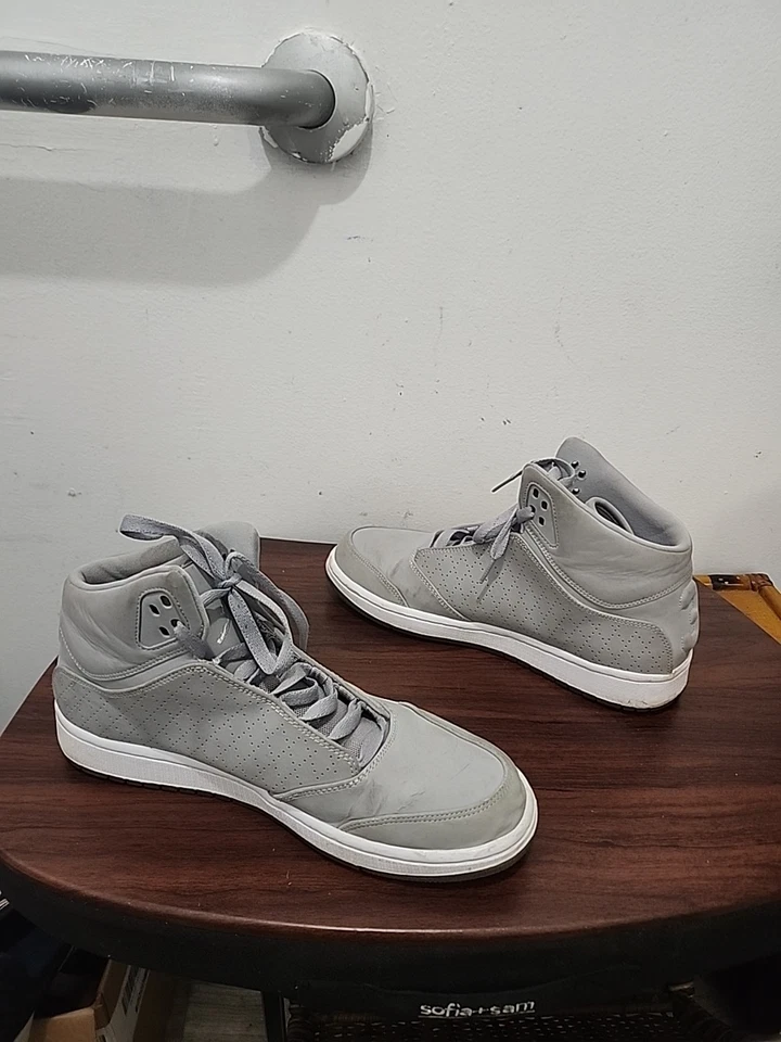 Nike Jordan 1 Flight 5 Premium Mens Shoes Grey White 881434-003 Size: 9 - Image 3 of 4