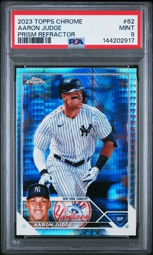 2023 Topps Chrome Aaron Judge #62 Prism Refractor PSA 9 🔥