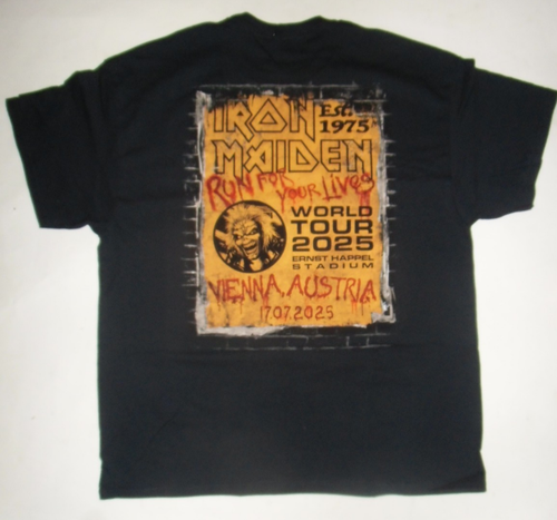 ORIGINAL IRON MAIDEN Vienna World Tour 2025 GILDAN-T-Shirt Run For Your Lives 25 - Bild 4 von 5