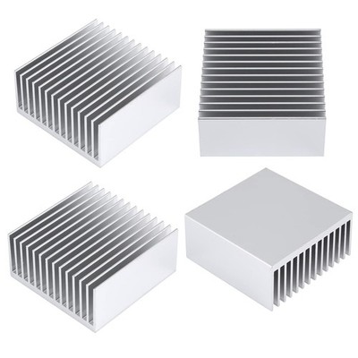 4-Pack 50mm Aluminum Heatsinks, 50x50x20mm Heat Sink Kit for GPU CPU LED Chipset