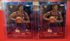 VJ Edgecombe 2025-26 Topps Chrome Sapphire 2 Card Lot 76ers RC