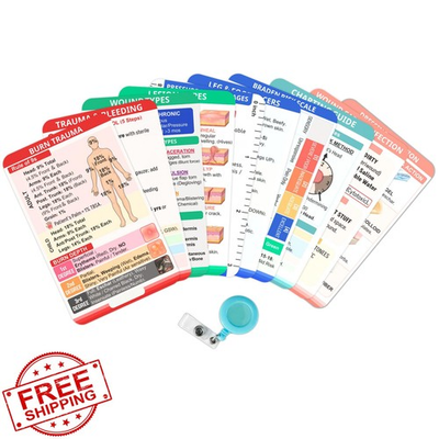 #ad #ad Wound Care Nurse Cards PVC Badge Reel Braden Scale Pressure Injury $27.99